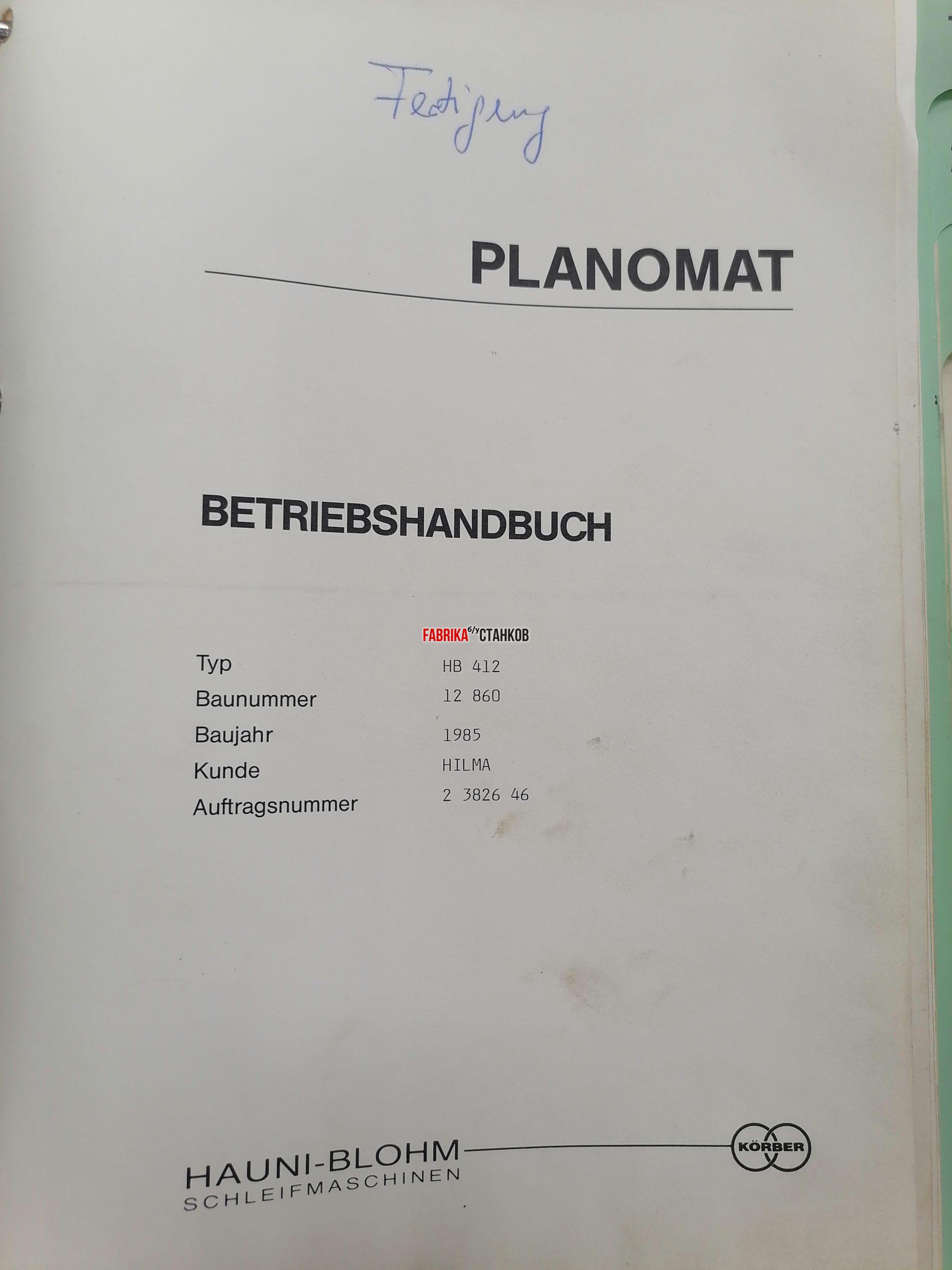 Blohm Planomat