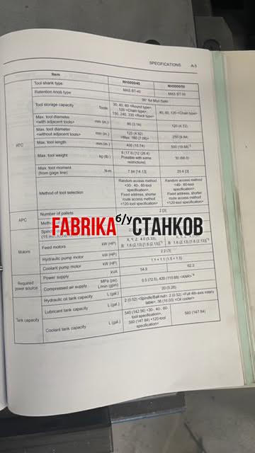 Mori Seiki NH 5000-40 , 2003